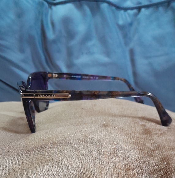 Coach Cat Eyes Confetti Purple Perscription  Sunglasses W/Case EUC - Picture 9 of 11